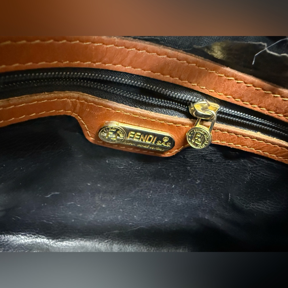 Fendi Black and Brown Striped Bag - Picture 9 of 11